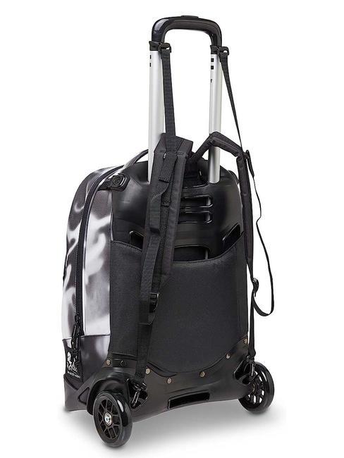 NEW PLUG FANTASY Sac &agrave; dos Trolley amovible, 2 roues abat-jour noir - Sacs &agrave; dos &agrave; roulettes