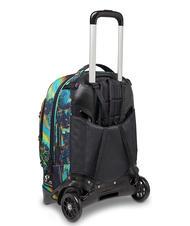 INVICTA NEW PLUG FANTASY Sac &agrave; dos Trolley amovible, 2 roues bleu num&eacute;rique - Sacs &agrave; dos &agrave; roulettes - 4