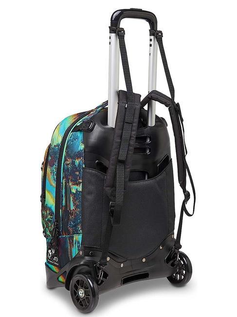 NEW PLUG FANTASY Sac &agrave; dos Trolley amovible, 2 roues bleu num&eacute;rique - Sacs &agrave; dos &agrave; roulettes