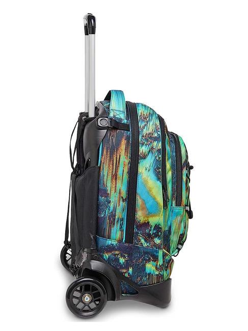 NEW PLUG FANTASY Sac &agrave; dos Trolley amovible, 2 roues bleu num&eacute;rique - Sacs &agrave; dos &agrave; roulettes