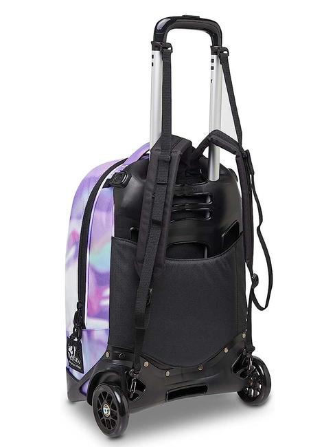 NEW PLUG FANTASY Sac &agrave; dos Trolley amovible, 2 roues tons pastel - Sacs &agrave; dos &agrave; roulettes