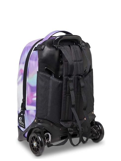 NEW PLUG FANTASY Sac &agrave; dos Trolley amovible, 2 roues tons pastel - Sacs &agrave; dos &agrave; roulettes