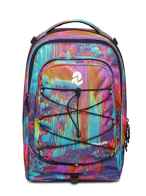 NEW PLUG FANTASY Sac &agrave; dos Trolley amovible, 2 roues num&eacute;rique multicolore - Sacs &agrave; dos &agrave; roulettes