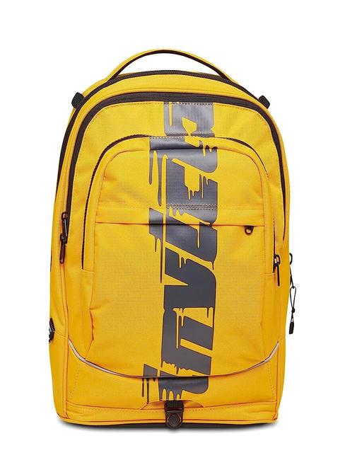 NEW PLUG LOGO Sac &agrave; dos Trolley amovible, 2 roues safran - Sacs &agrave; dos &agrave; roulettes