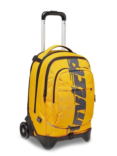 NEW PLUG LOGO Sac &agrave; dos Trolley amovible, 2 roues safran - Sacs &agrave; dos &agrave; roulettes