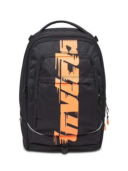NEW PLUG LOGO Sac &agrave; dos Trolley amovible, 2 roues Noir - Sacs &agrave; dos &agrave; roulettes