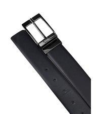 ARMANI EXCHANGE LOGO Ceinture r&eacute;versible bleu marine/gris - Ceintures - 3