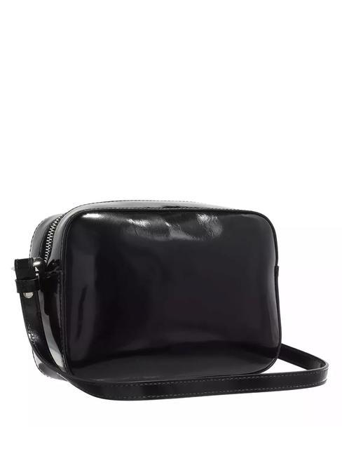 BEAT SHINY Sac bandouli&egrave;re en cuir Noir - Sacs pour Femme
