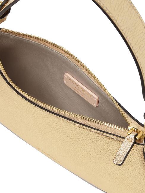 MERVEILLE Sac &agrave; bandouli&egrave;re en cuir textur&eacute; d'or - Sacs pour Femme