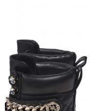 GUESS odysse stivaletto 3,7cm Bottes de combat matelass&eacute;es avec cha&icirc;ne NOIR - Chaussures Femme - 4