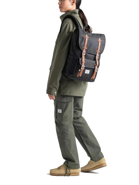 LITTLE AMERICA MID Sac &agrave; dos de taille moyenne bronzage marine - Sacs &agrave; dos pour l'&Eacute;cole & les Loisirs