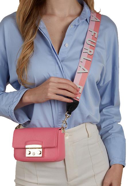 METROPOLIS Micro sac à bandoulière en cuir fleur de quartz/bégonias - Sacs pour Femme