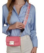 FURLA METROPOLIS Micro sac à bandoulière en cuir fleur de quartz/bégonias - Sacs pour Femme - 4