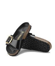 BIRKENSTOCK MADRID BIG BUCKLE Sandale en cuir verni briller en noir - Chaussures Femme - 6