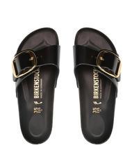 BIRKENSTOCK MADRID BIG BUCKLE Sandale en cuir verni briller en noir - Chaussures Femme - 3