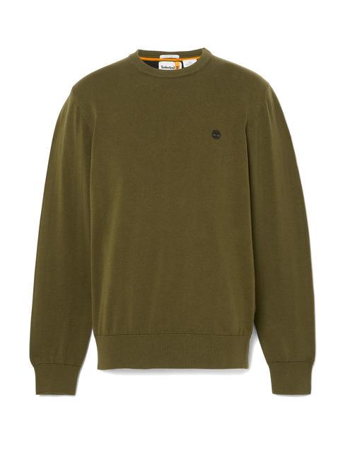 WILLIAMS RIVER Pull ras du cou sombreolive - Pulls pour hommes