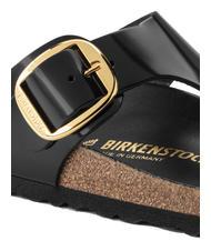 BIRKENSTOCK GIZEH BIG BUCKLE Tongs en cuir verni briller en noir - Chaussures Femme - 4