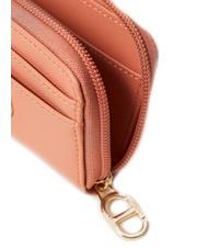 TWINSET OVAL T Porte-cartes porte-cl&eacute;s mousse rose - Portefeuilles Femme - 3