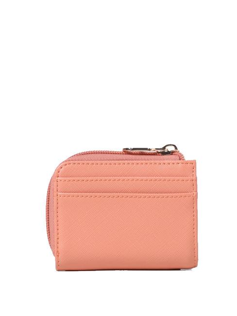 OVAL T Porte-cartes porte-cl&eacute;s mousse rose - Portefeuilles Femme