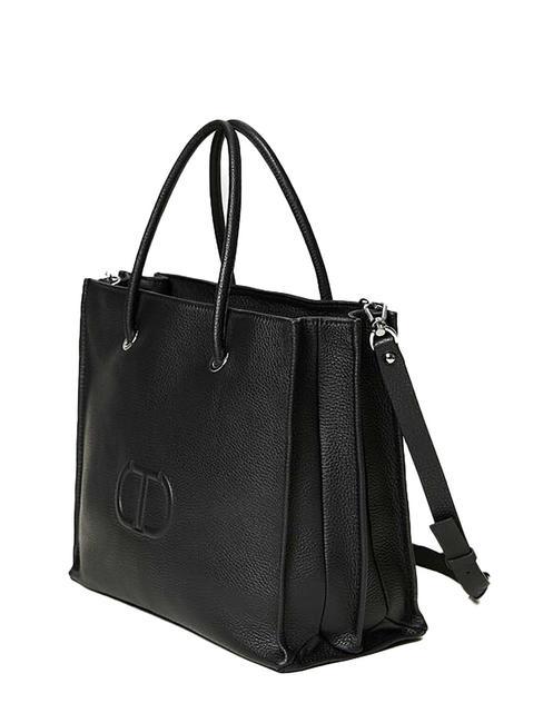 LOGO EMBOSSED Sac &agrave; main avec bandouli&egrave;re noir - Sacs pour Femme
