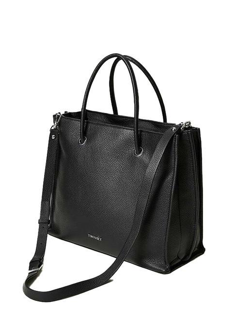 LOGO EMBOSSED Sac &agrave; main avec bandouli&egrave;re noir - Sacs pour Femme