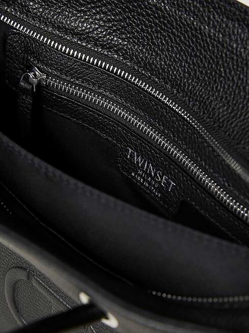 LOGO EMBOSSED Sac &agrave; main avec bandouli&egrave;re noir - Sacs pour Femme