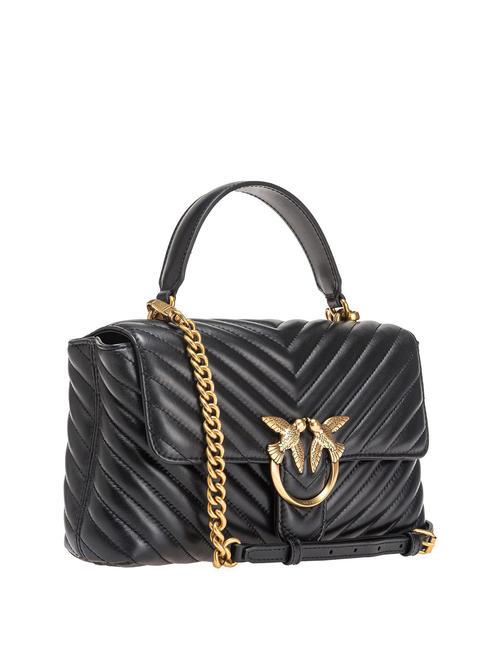 CLASSIC LADY LOVE BAG sac à chevrons noir-or antique - Sacs pour Femme