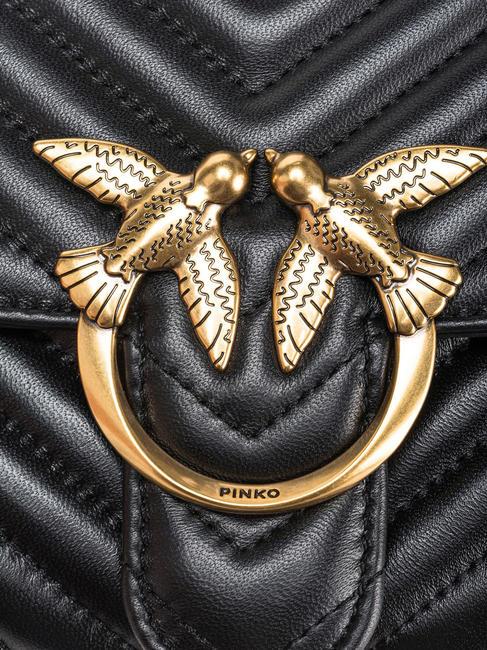 CLASSIC LADY LOVE BAG sac à chevrons noir-or antique - Sacs pour Femme