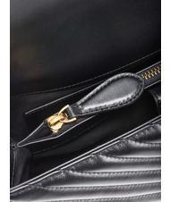 PINKO CLASSIC LADY LOVE BAG sac à chevrons noir-or antique - Sacs pour Femme - 5