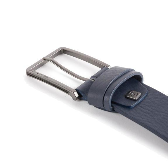 81 Ceinture en cuir fabriqu&eacute;e en Italie bleu - Ceintures