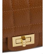 LESAC GIULIA Sac porté épaule à chaîne en cuir Dollar cuir foncé - Sacs pour Femme - 5