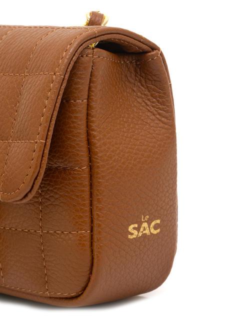 GIULIA Sac porté épaule à chaîne en cuir Dollar cuir foncé - Sacs pour Femme