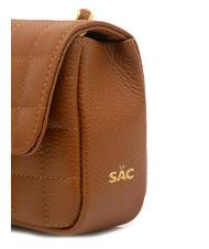 LESAC GIULIA Sac porté épaule à chaîne en cuir Dollar cuir foncé - Sacs pour Femme - 6