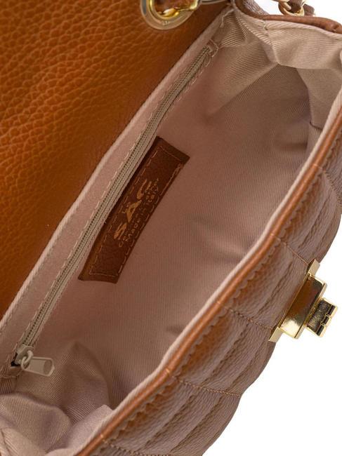 GIULIA Sac porté épaule à chaîne en cuir Dollar cuir foncé - Sacs pour Femme