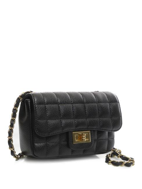 GIULIA Sac port&eacute; &eacute;paule &agrave; cha&icirc;ne en cuir Dollar noir - Sacs pour Femme