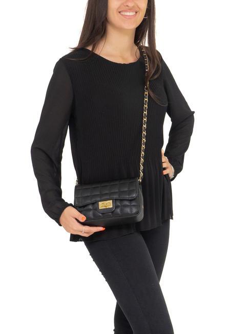 GIULIA Sac port&eacute; &eacute;paule &agrave; cha&icirc;ne en cuir Dollar noir - Sacs pour Femme