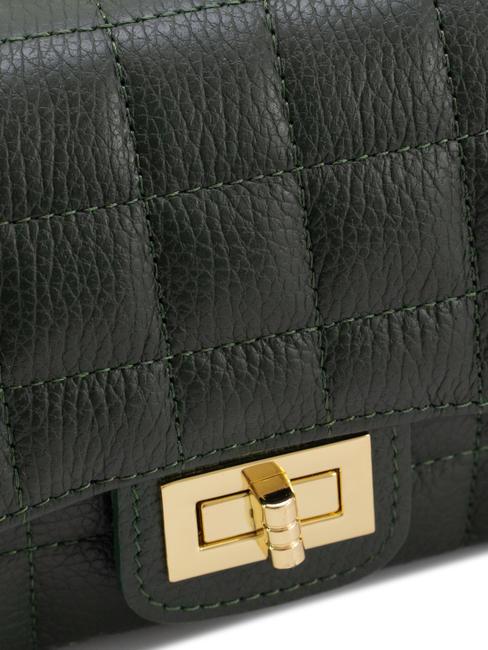 GIULIA Sac port&eacute; &eacute;paule &agrave; cha&icirc;ne en cuir Dollar vert fonc&eacute; - Sacs pour Femme
