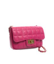 LESAC GIULIA Sac port&eacute; &eacute;paule &agrave; cha&icirc;ne en cuir Dollar fuchsia - Sacs pour Femme - 2
