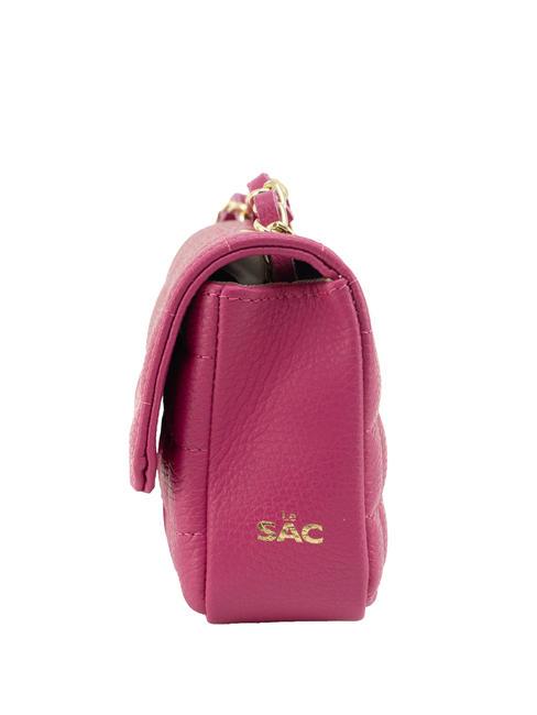 GIULIA Sac port&eacute; &eacute;paule &agrave; cha&icirc;ne en cuir Dollar fuchsia - Sacs pour Femme