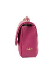 LESAC GIULIA Sac port&eacute; &eacute;paule &agrave; cha&icirc;ne en cuir Dollar fuchsia - Sacs pour Femme - 6