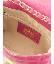 LESAC GIULIA Sac port&eacute; &eacute;paule &agrave; cha&icirc;ne en cuir Dollar fuchsia - Sacs pour Femme - 7
