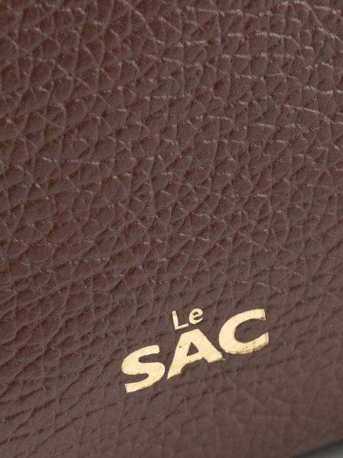 SIMONA Sac porté épaule en cuir Tris dollar moka - Sacs pour Femme