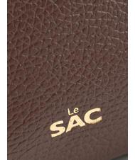 LESAC SIMONA Sac porté épaule en cuir Tris dollar moka - Sacs pour Femme - 6