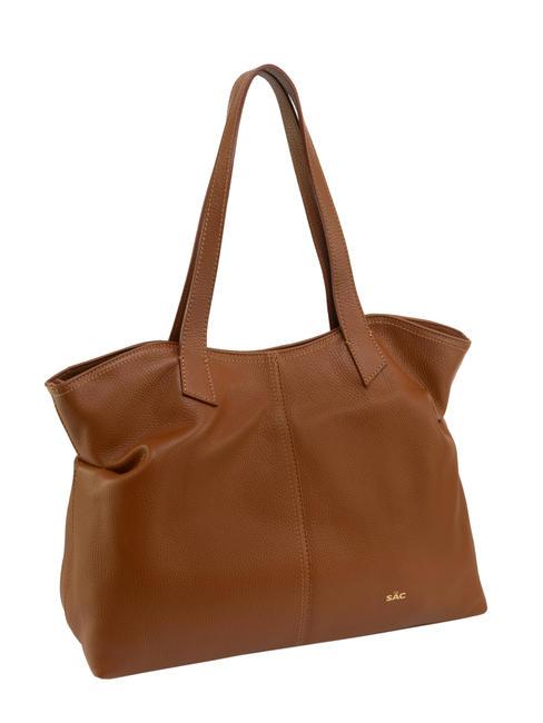 MARTINA Sac cabas en cuir Dollar cuir foncé - Sacs pour Femme