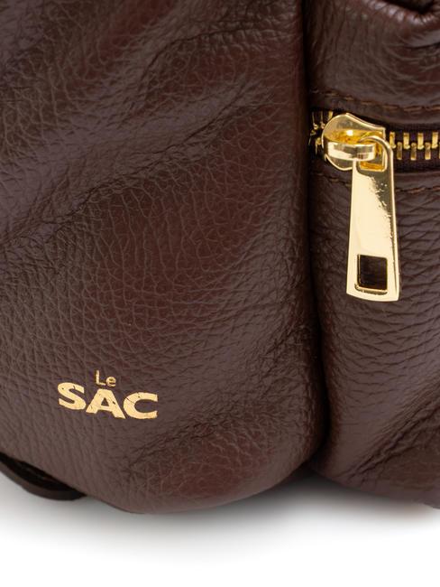 VANESSA Sac &agrave; dos en cuir Dollar moka - Sacs pour Femme