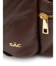 LESAC VANESSA Sac &agrave; dos en cuir Dollar moka - Sacs pour Femme - 5