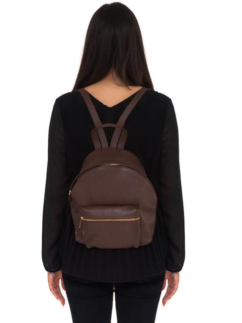 VANESSA Sac &agrave; dos en cuir Dollar moka - Sacs pour Femme