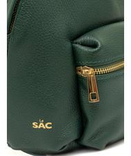 LESAC VANESSA Sac &agrave; dos en cuir Dollar vert fonc&eacute; - Sacs pour Femme - 5
