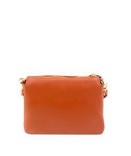 LESAC SIMONA Sac porté épaule en cuir Tris dollar papaye - Sacs pour Femme - 3