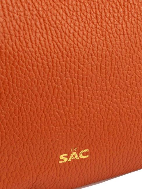 SIMONA Sac porté épaule en cuir Tris dollar papaye - Sacs pour Femme